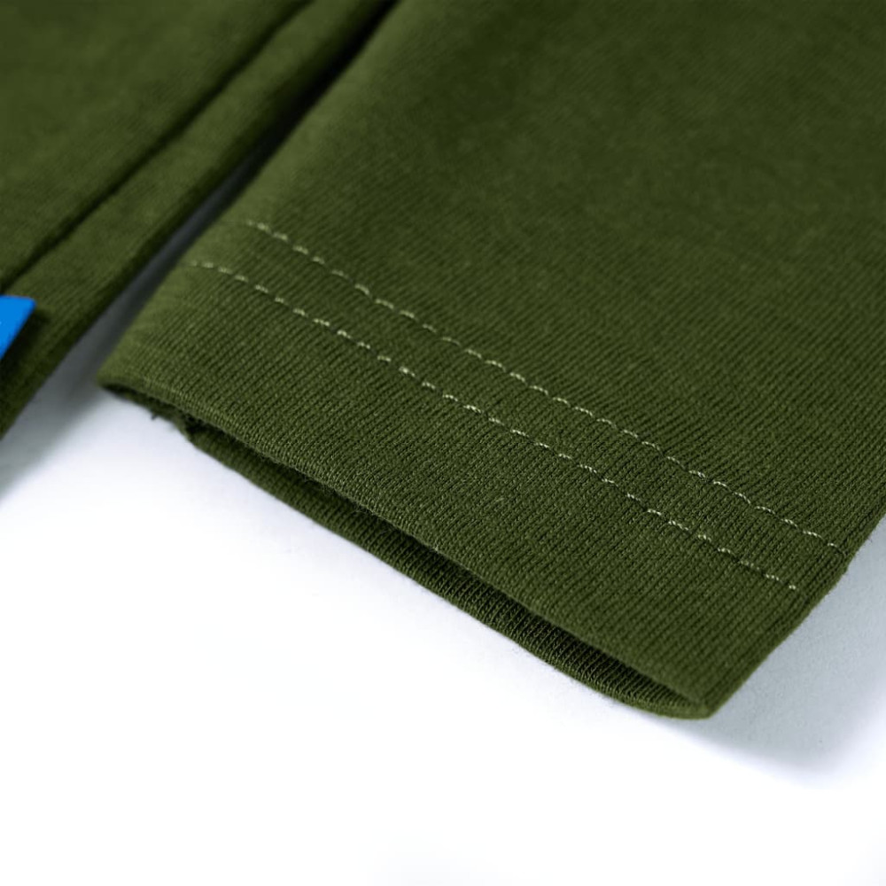Produktbild för T-shirt med långa ärmar för barn mörk khaki 116