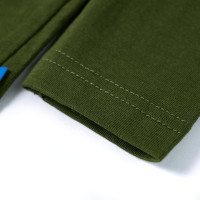 Produktbild för T-shirt med långa ärmar för barn mörk khaki 116