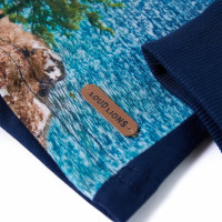 Produktbild för T-shirt med långa ärmar för barn marinblå 128