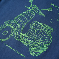 Produktbild för T-shirt för barn mörkblå 116