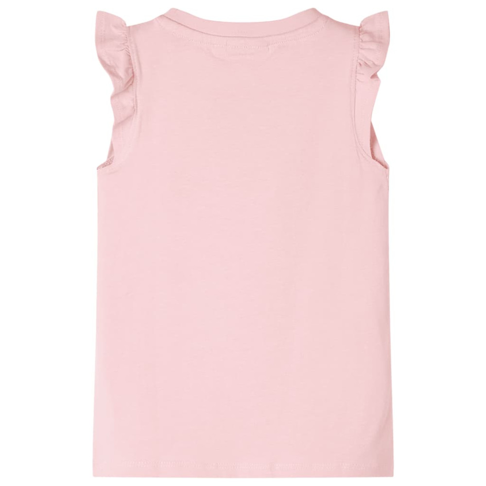 Produktbild för T-shirt med volangärmar för barn ljusrosa 104