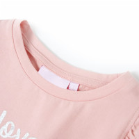 Produktbild för T-shirt med volangärmar för barn ljusrosa 104