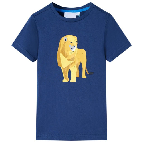 vidaXL T-shirt för barn mörkblå 104