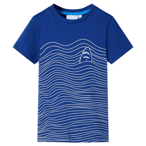 vidaXL T-shirt för barn mörkblå 104