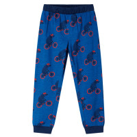 Produktbild för Pyjamas med långa ärmar för barn petrolblå 116