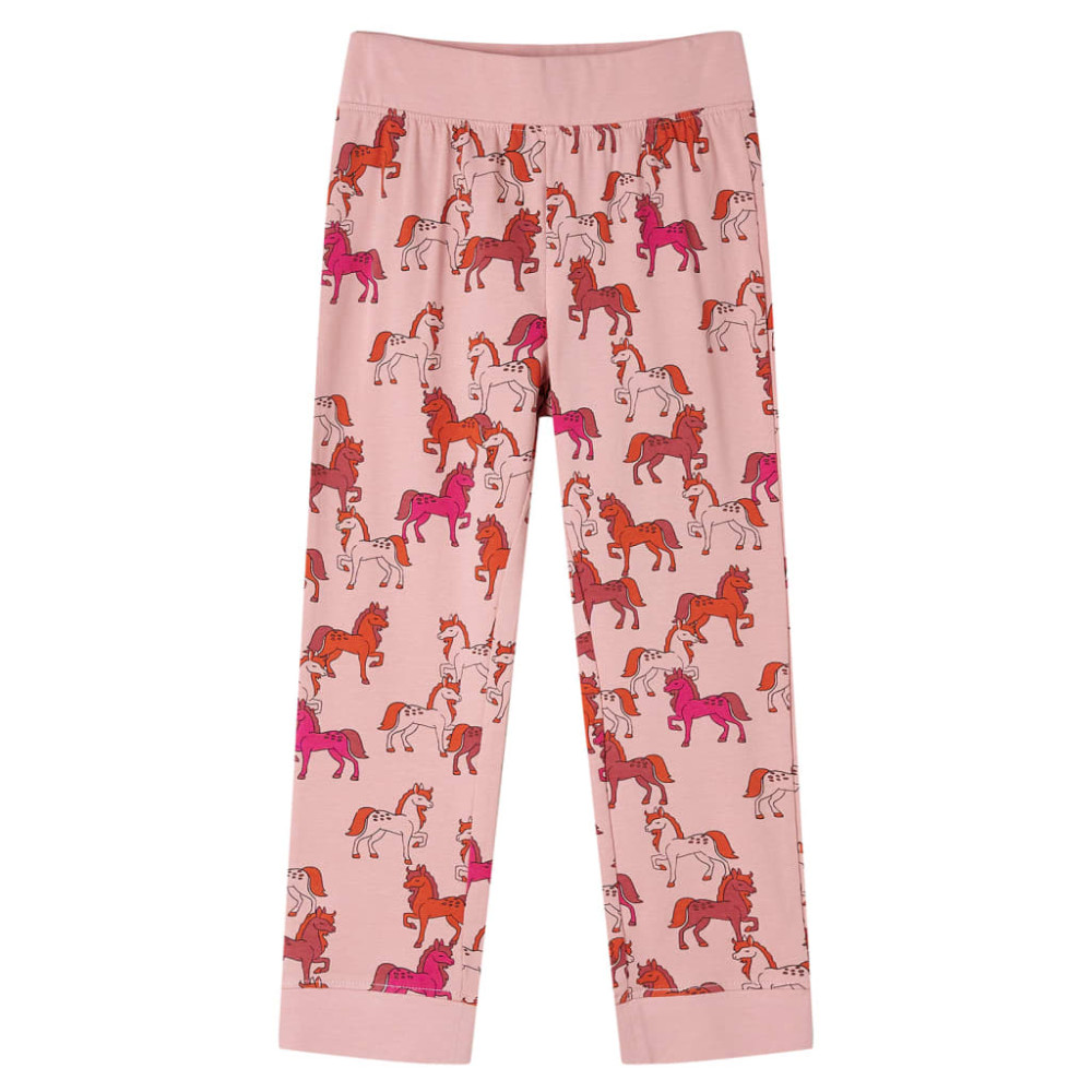 Produktbild för Pyjamas med långa ärmar för barn ljusrosa 92