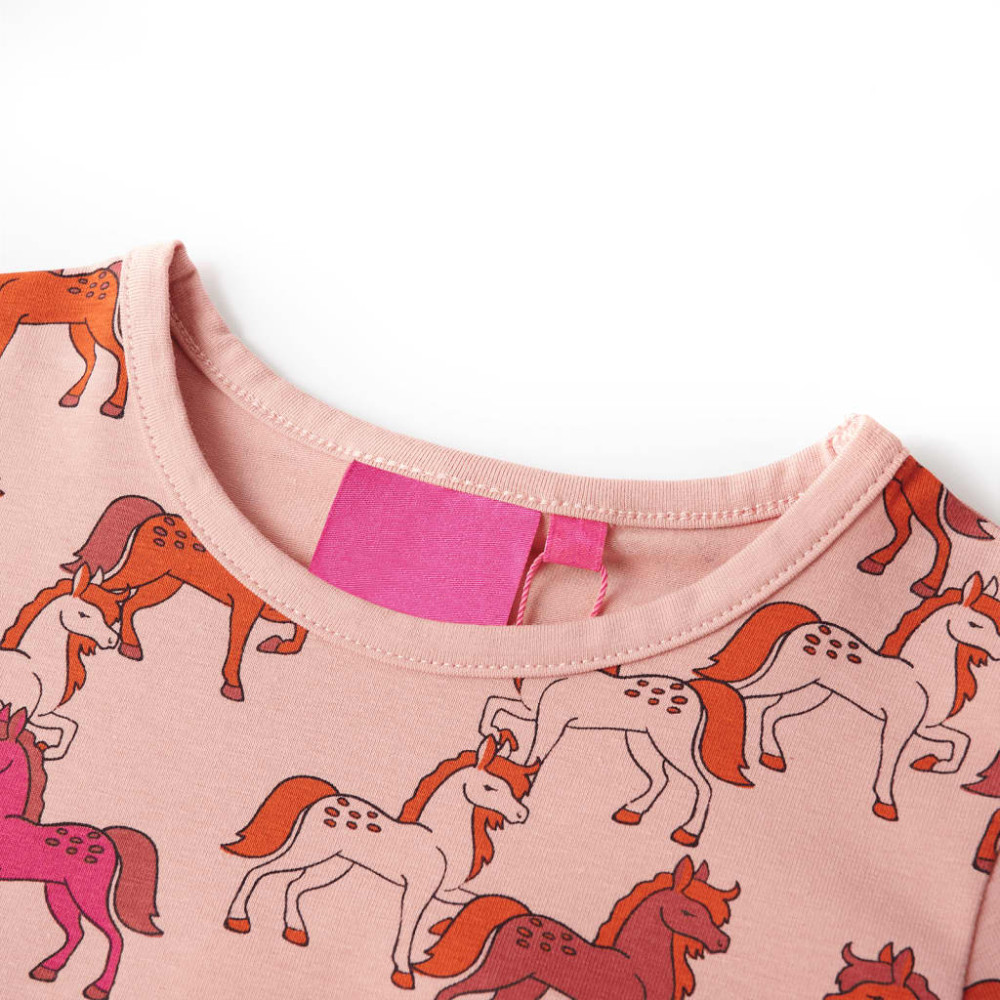 Produktbild för Pyjamas med långa ärmar för barn ljusrosa 92