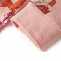 Produktbild för Pyjamas med långa ärmar för barn ljusrosa 92