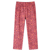 Produktbild för Pyjamas med långa ärmar för barn gammelrosa 116