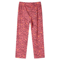 Produktbild för Pyjamas med långa ärmar för barn gammelrosa 116