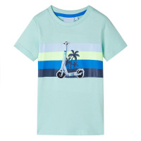 Produktbild för T-shirt för barn ljus mintgrön 116