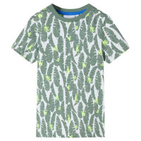 Produktbild för T-shirt för barn ecru och grön 104