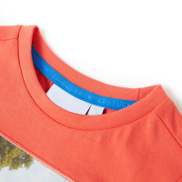 Produktbild för T-shirt för barn ljusröd 140