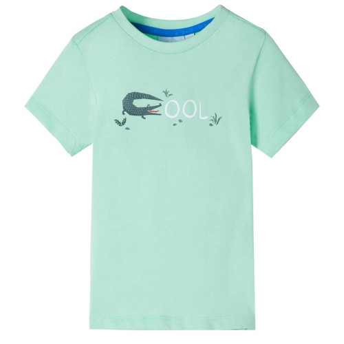 vidaXL T-shirt med korta ärmar för barn ljusgrön 92