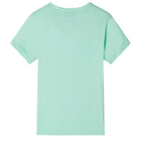 Produktbild för T-shirt med korta ärmar för barn ljusgrön 92