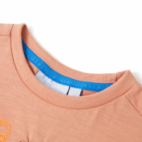 Produktbild för T-shirt med långa ärmar för barn ljus orange 128