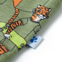 Produktbild för Pyjamas med korta ärmar för barn ljus khaki 140