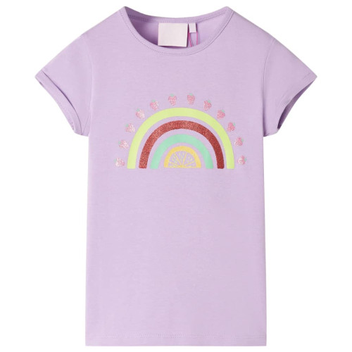 vidaXL T-shirt för barn ljus lila 92