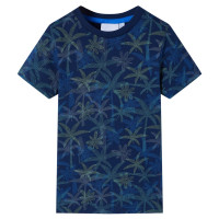 Produktbild för T-shirt för barn marinblå 140