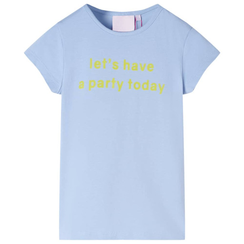 vidaXL T-shirt för barn ljusblå 140