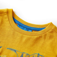 Produktbild för T-shirt med långa ärmar för barn ockra 128