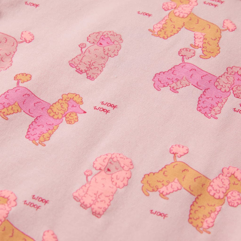 Produktbild för Barnpyjamas med korta ärmar ljusrosa 92