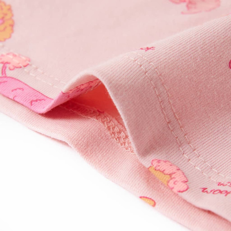 Produktbild för Barnpyjamas med korta ärmar ljusrosa 92
