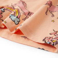 Produktbild för Barnpyjamas med korta ärmar ljus orange 128