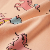 Produktbild för Barnpyjamas med korta ärmar ljus orange 128