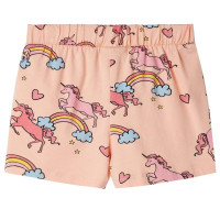Produktbild för Barnpyjamas med korta ärmar ljus orange 128