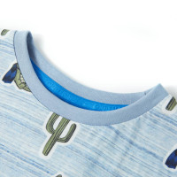 Produktbild för T-shirt för barn blandat blått 104