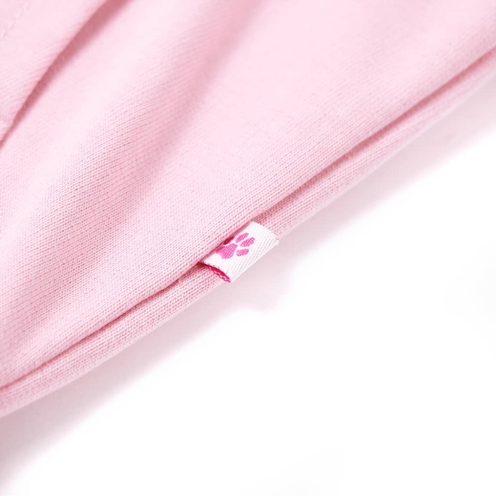 Produktbild för Barntröja med huva och dragkedja ljus rosa 104