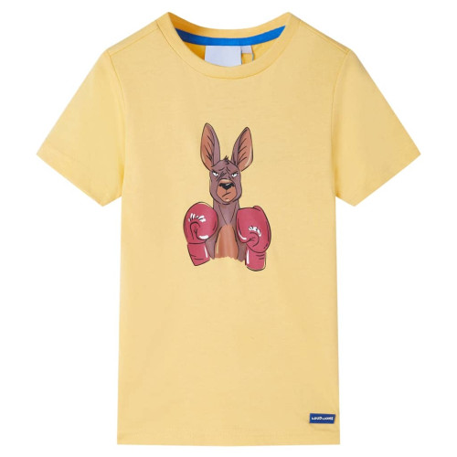 vidaXL T-shirt med korta ärmar för barn gul 140