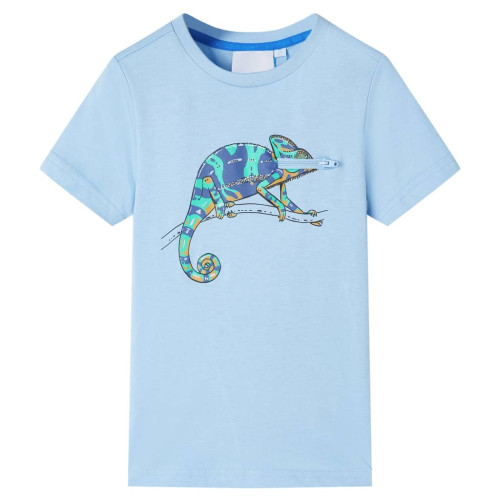 vidaXL T-shirt med korta ärmar för barn ljusblå 92