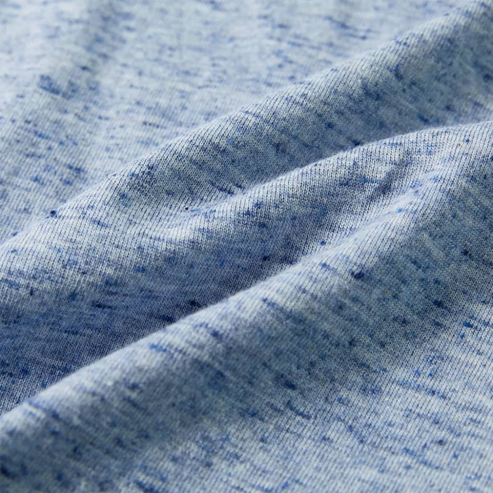 Produktbild för T-shirt med korta ärmar för barn blå melange 128
