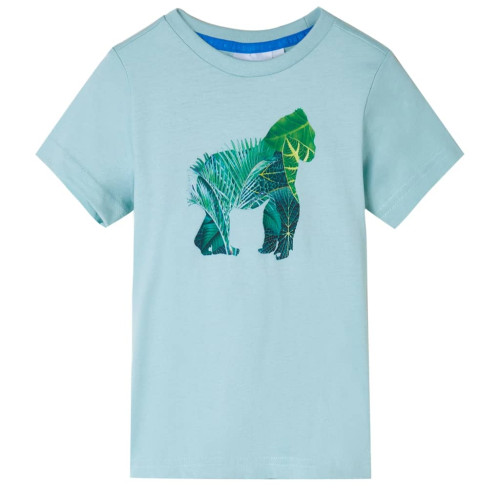 vidaXL T-shirt för barn aquablå 128