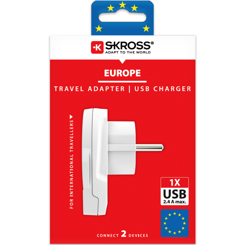Produktbild för El-Adapter Europa med USB