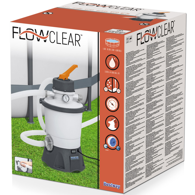Produktbild för Flowclear Sandfilterpump 3028l/h