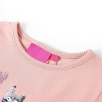 Produktbild för T-shirt med långa ärmar för barn ljusrosa 116