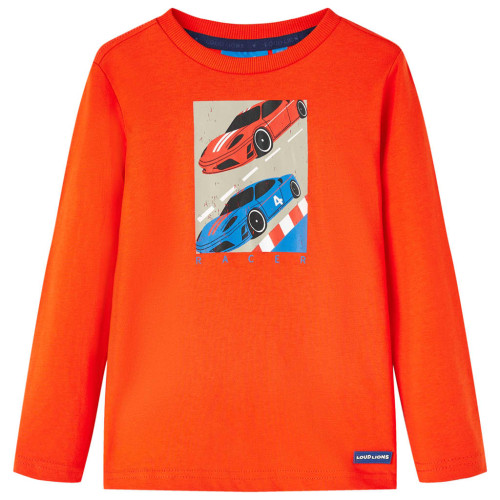 vidaXL T-shirt med långa ärmar för barn stark orange 116