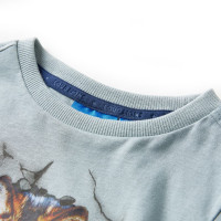 Produktbild för T-shirt med långa ärmar för barn ljusblå 92