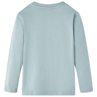 Produktbild för T-shirt med långa ärmar för barn ljusblå 116