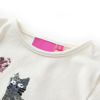 Produktbild för T-shirt med långa ärmar för barn ecru 128