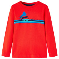 Produktbild för T-shirt med långa ärmar för barn röd 104