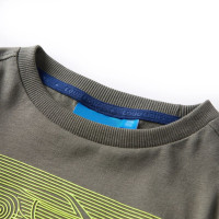 Produktbild för T-shirt med långa ärmar för barn khaki 116
