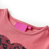 Produktbild för T-shirt med långa ärmar för barn gammelrosa 116