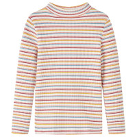 Produktbild för T-shirt med långa ärmar för barn polokrage ecru 92