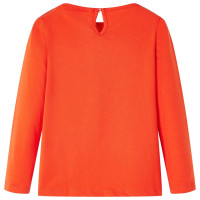 Produktbild för T-shirt med långa ärmar för barn mörk orange 140