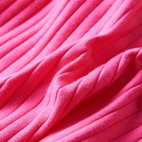 Produktbild för T-shirt med långa ärmar för barn ribbstickad stark rosa 128