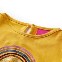 Produktbild för T-shirt med långa ärmar för barn ockra 92